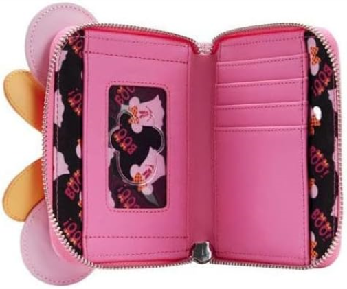 Loungefly Disney Pastel Ghost Minnie Glow in the Dark Women's Zip-Around Wallet, Pink, (WDWA2266)