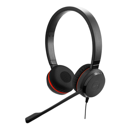 Jabra Evolve 20 SE UC Certified USB-C Stereo Corded Headset With Call Control Unit - Compact Mini USB (Black) Unified Communications