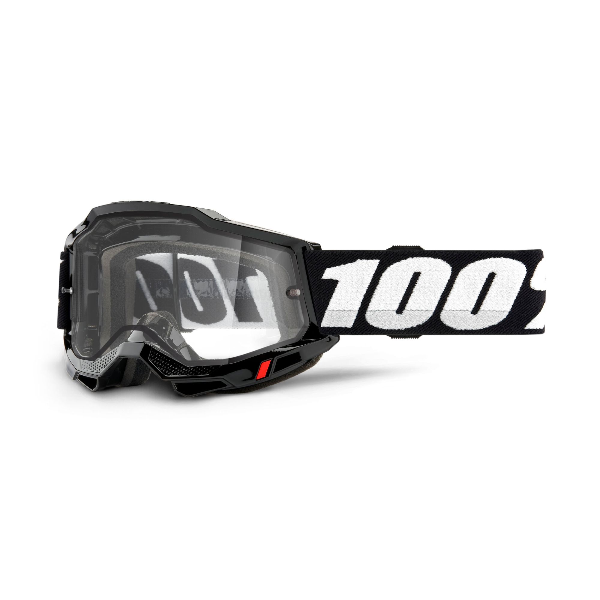 100% Accuri 2 Enduro MX Goggles Black / Clear Lens