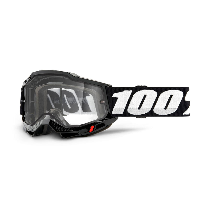 100% Accuri 2 Enduro MX Goggles Black / Clear Lens