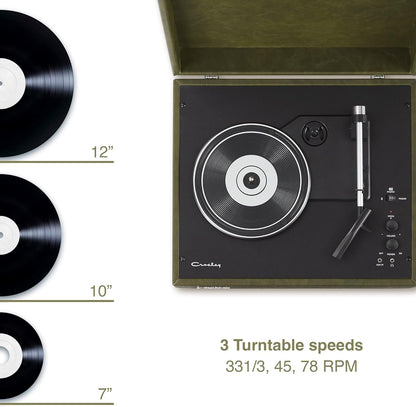 Crosley Mercury - Green Croc - Golden Hardware + Np15 + Bluetooth