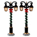 Lemax Village Collection - Splendid Lights Street Lamps Set of 2 Battery Operated Accessory #34090
