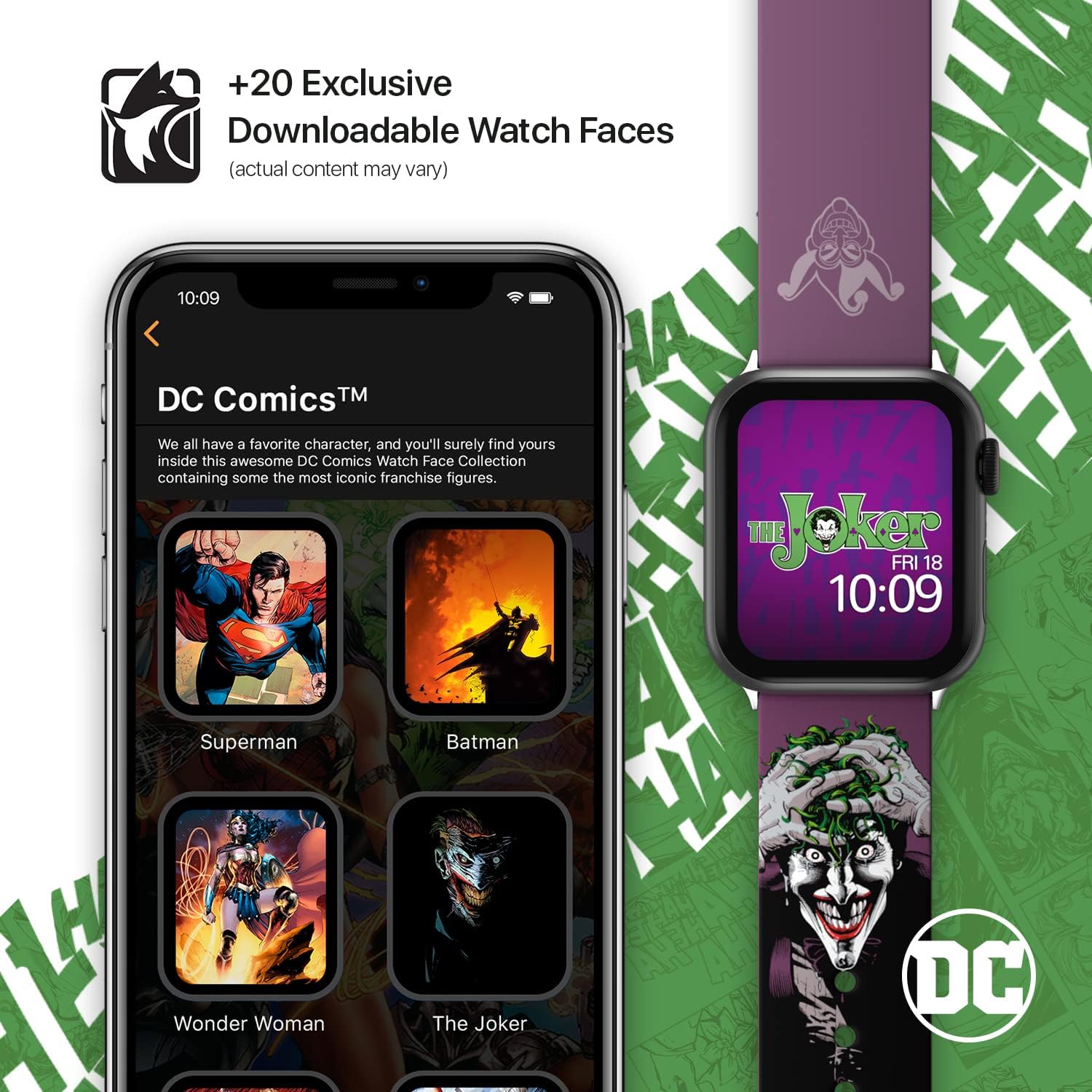 DC Smartwatch-Armband The Joker Modern Comic