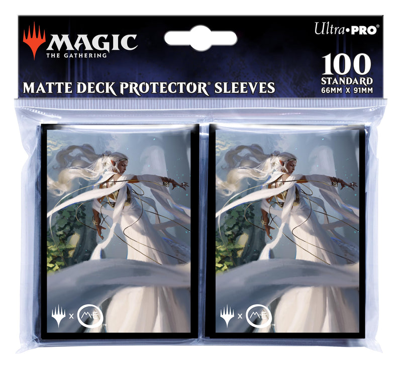 Ultra Pro - The Lord of The Rings: Tales of Middle-Earth 100ct Deck Protector Sleeves - Ft. Galadriel for Magic: The Gathering - Glare-Free Matte Finish & ChromaFusion Technology for Card Protection