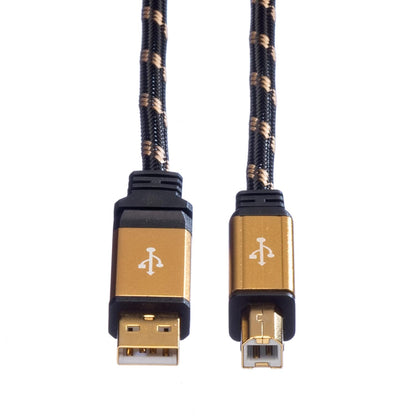 Roline GOLD USB 2.0 Cable | USB 2.0 Hi-Speed cable A - B | M/M | 4.5 m 4.5M Single