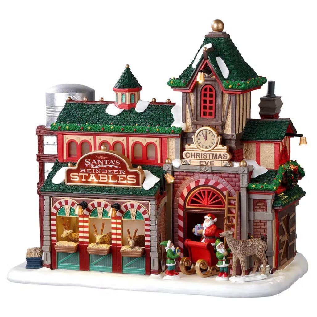 Lemax Village Collection Santa's Reindeer Stables, Battery Operated