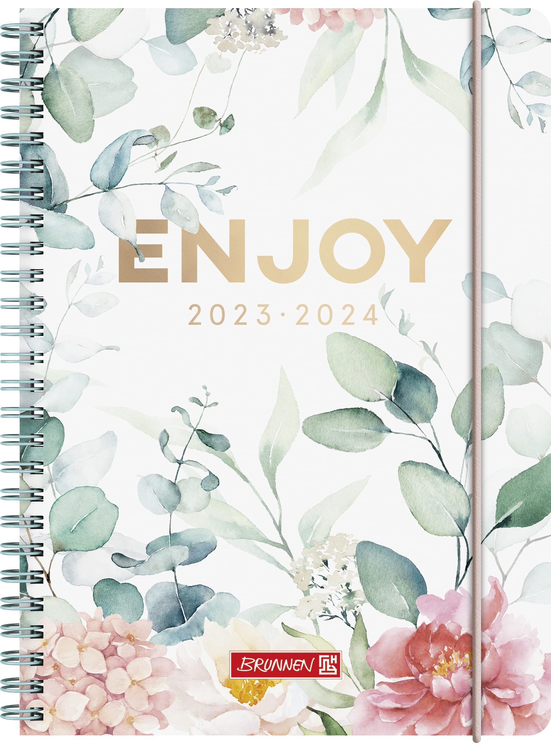 BRUNNEN School Calendar "Eucalyptus" 2023/2024 2 Pages = 1 Week A5 White