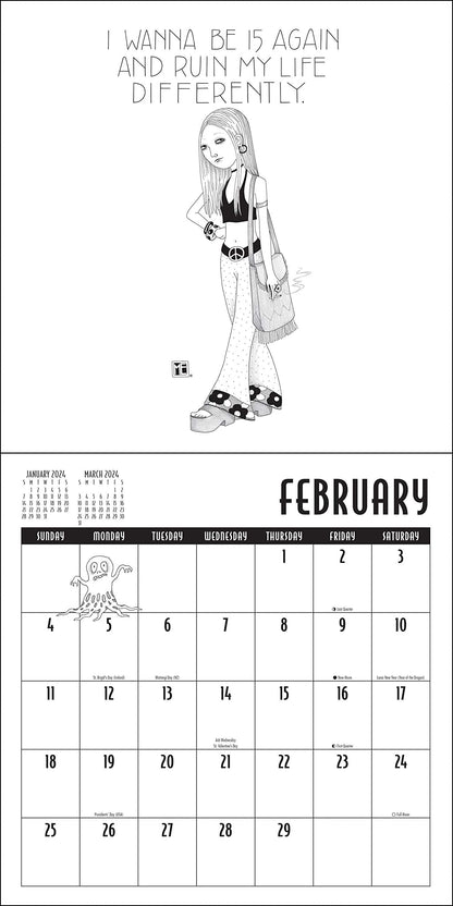 Mary EngelDark 2024 Wall Calendar