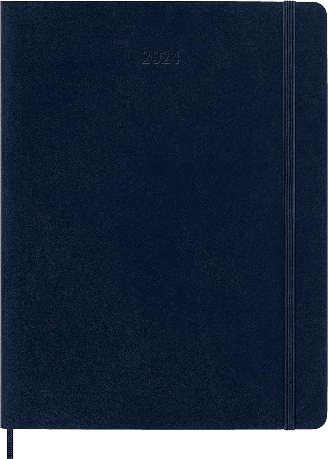 Moleskine Weekly Agenda with Space for Notes 12 Months 2024, Agenda 2024, Size XL 19x25, Soft Cover and Elastic Closure, Colour Sapphire Blue Weekly Notebook Soft Cover - XL Sapphire Blue