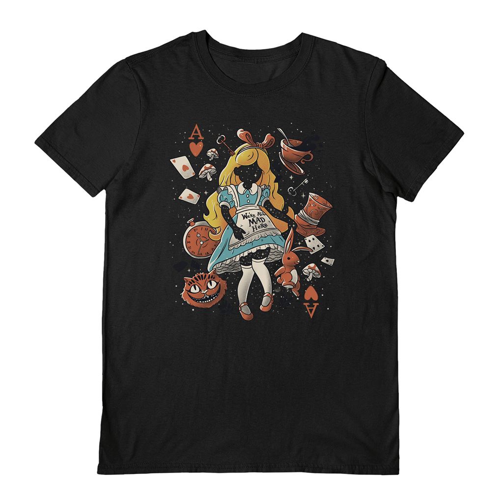 EDUELY (WONDERLAND GIRL) BLACK UNISEX T-SHIRT