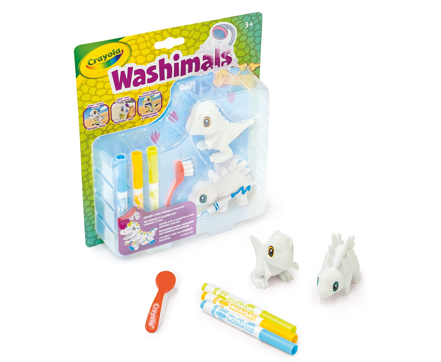 CRAYOLA - Washimals Dino, Dinosaur Refill Set, Game and Gift for Children, from 3 Years, 74-7513 dinosaurs