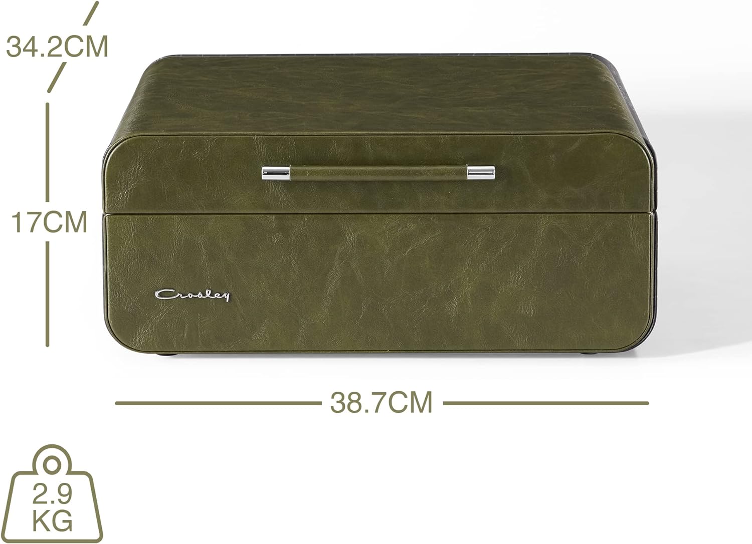 Crosley Mercury - Green Croc - Golden Hardware + Np15 + Bluetooth