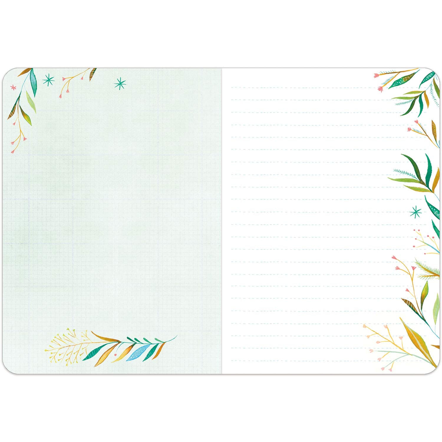 Flowers Always Lined Travel-Sized Journal
