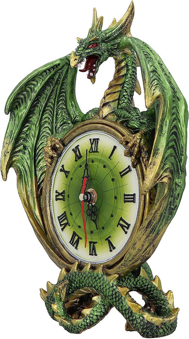 Emerald Chronology Green Dragon Wall Clock Plaque