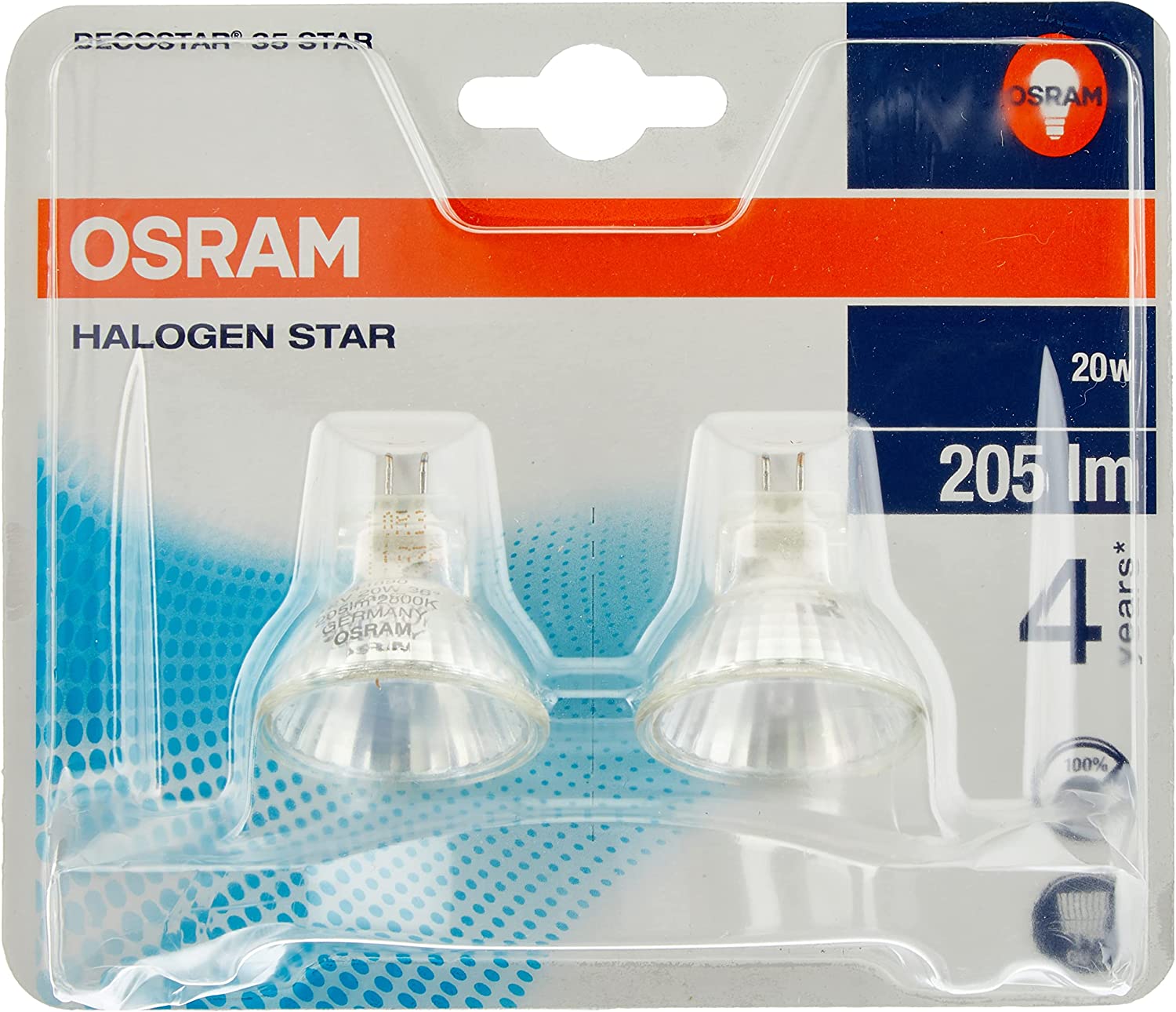 Halogen-Reflector - Decostar - Gu4 - 201Im - 20W - 2 Stueck