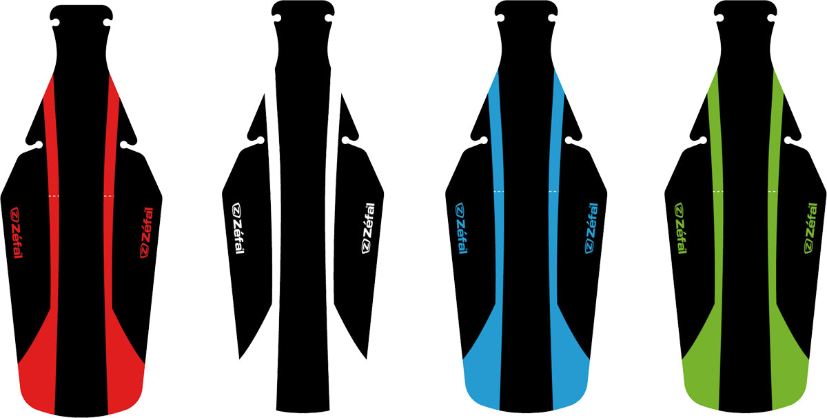 Zefal Shield Lite XL Rear Mudguard in Black/Green