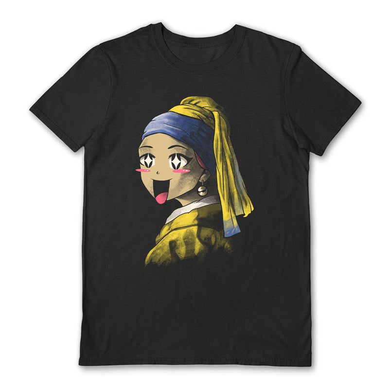 VINCENT TRINIDAD (KAWAII WITH A PEARL EARRING) BLACK UNISEX T-SHIRT SMALL