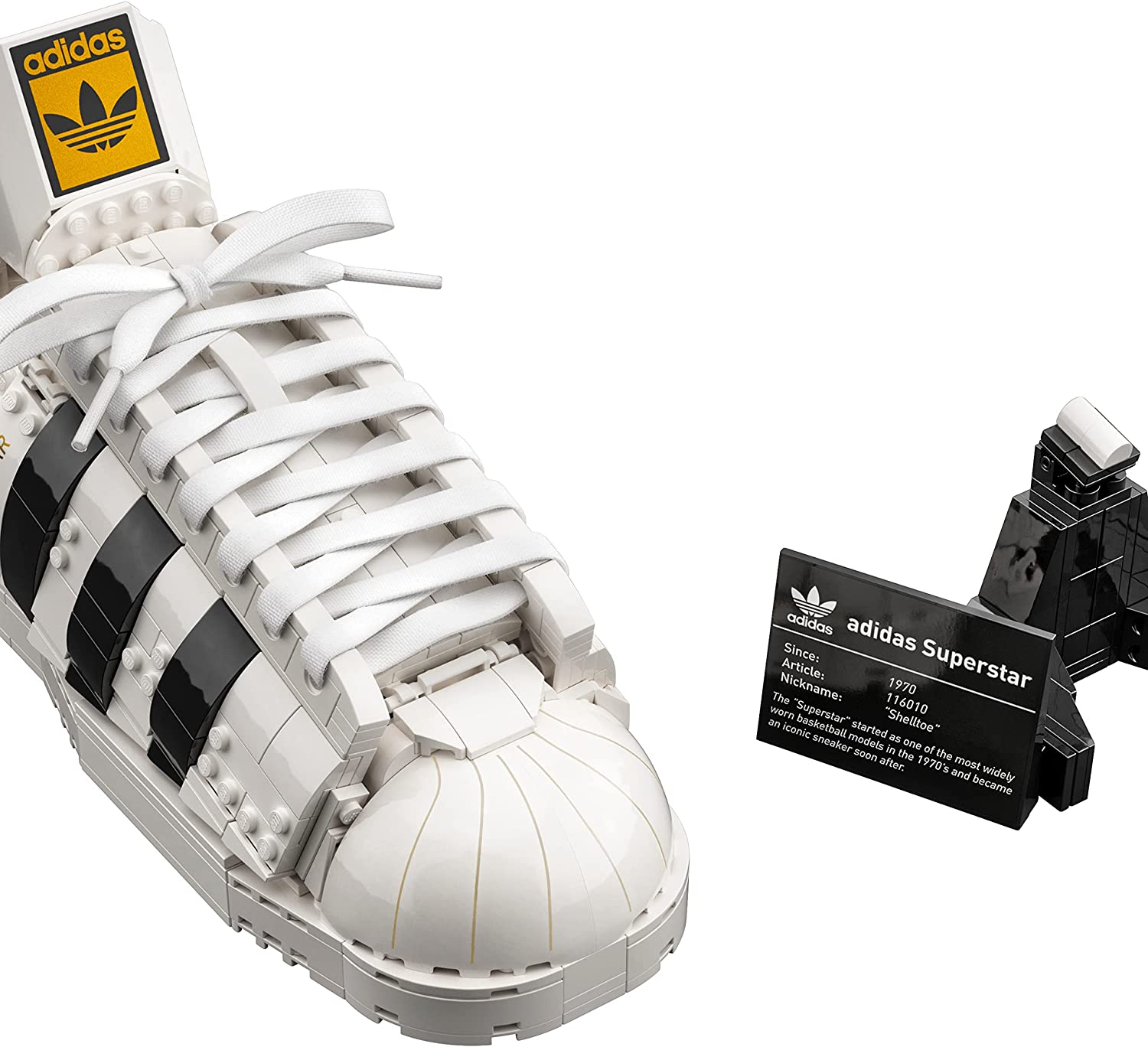 LEGO 10282 Adidas Originals Superstar Trainers Collectors Building Set for Adults, Display Collectible Shoe Model, 18 year + single
