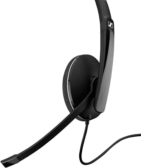 Sennheiser PC 3.2 Chat - Lightweight Stereo Headset With Adjustable Noise-Cancelling Microphone - for Internet Telephony and E-Learners - PC Connectivity- Great for Gaming, Work, & Study,Black