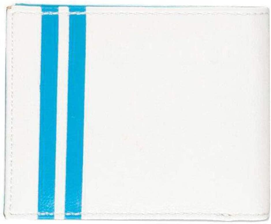 Captain Tsubasa Tsubasa 10 Logo Bi-Fold Wallet, Male, White/Blue (Mw846864Cts)