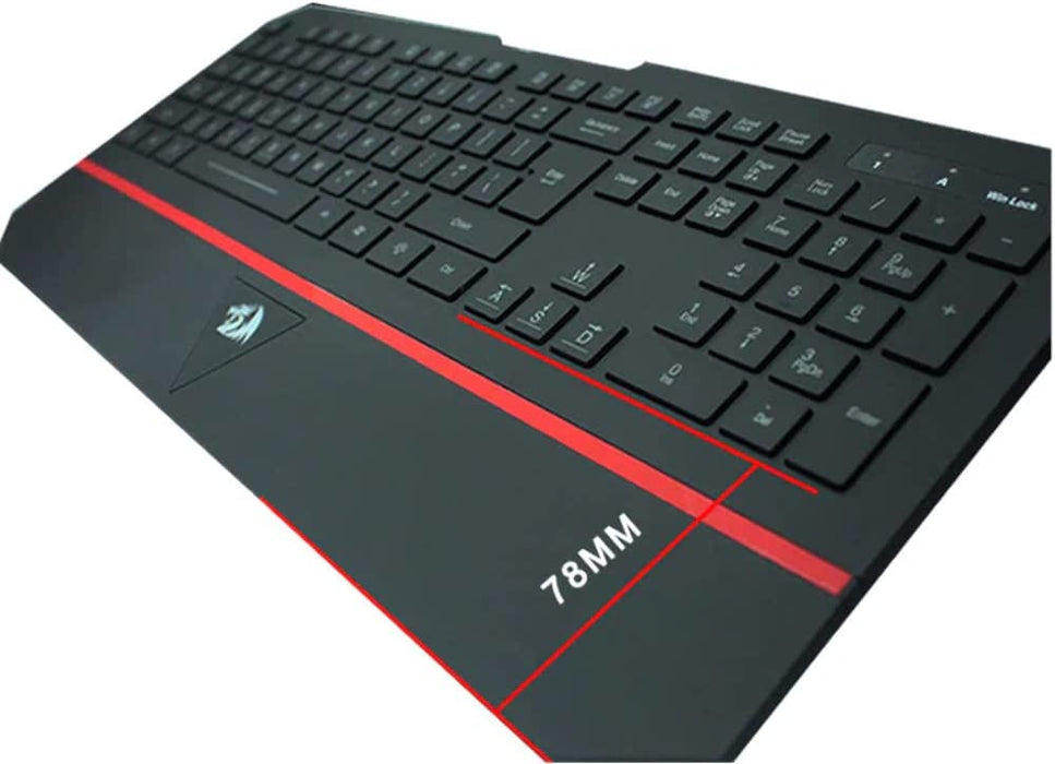 Redragon K502 RGB Gaming Keyboard RGB LED Backlit Illuminated 104 Key Silent Keyboard with Wrist Rest for Windows PC Games (RGB Backlit)