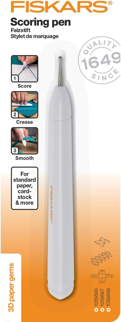 Fiskars Stylus Folding Pen, For Creating 3D Shapes, Weight: 40 g, Plastic, White, 1059569