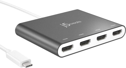 j5create USB-C™ to 4-Port HDMI™ Multi-Monitor Adapter