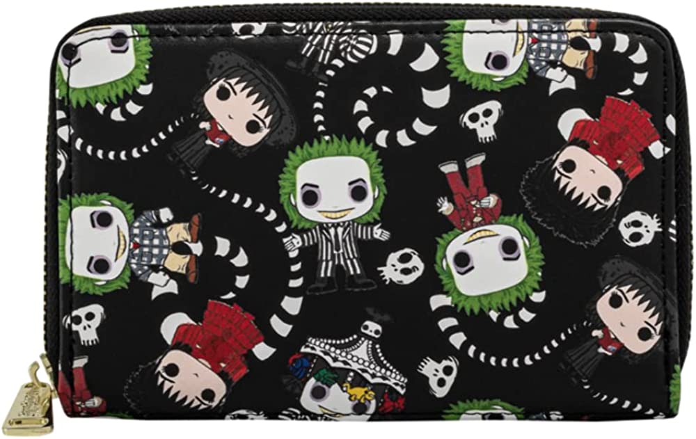 Loungefly - Loungefly Beetlejuice Aop Zip Around Denarnica