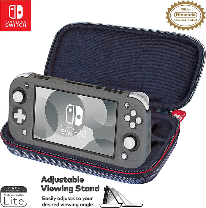 Game Traveler Nintendo Switch Lite Case - Switch Lite Carrying Case for Switch Lite, Hard Travel Case, Adjustable Viewing Stand, Bonus Game Case & Deluxe Carry Handle, Licensed Nintendo Game case