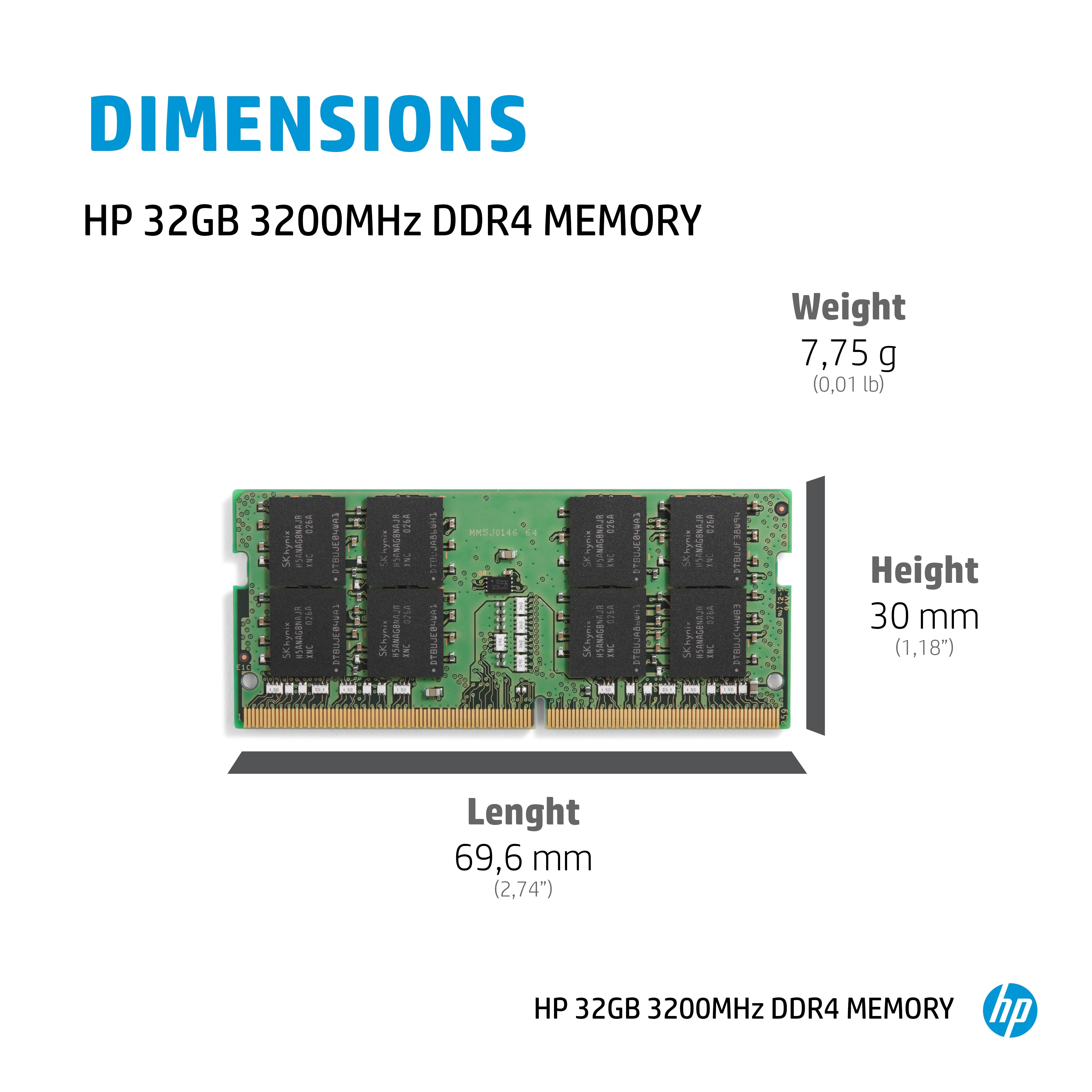 HP 32 GB 3200MHz DDR4 memory module