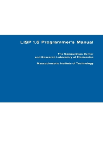 LISP 1.5 Programmer's Manual