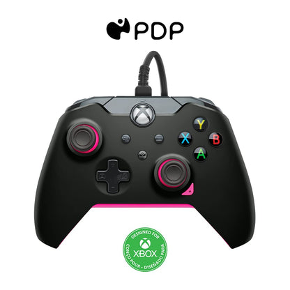 PDP Wired Controller Fuse Black for Xbox Series X|S, Gamepad, Wired Video Game Controller, Gaming Controller, Xbox One, Officially Licensed - Xbox Series X