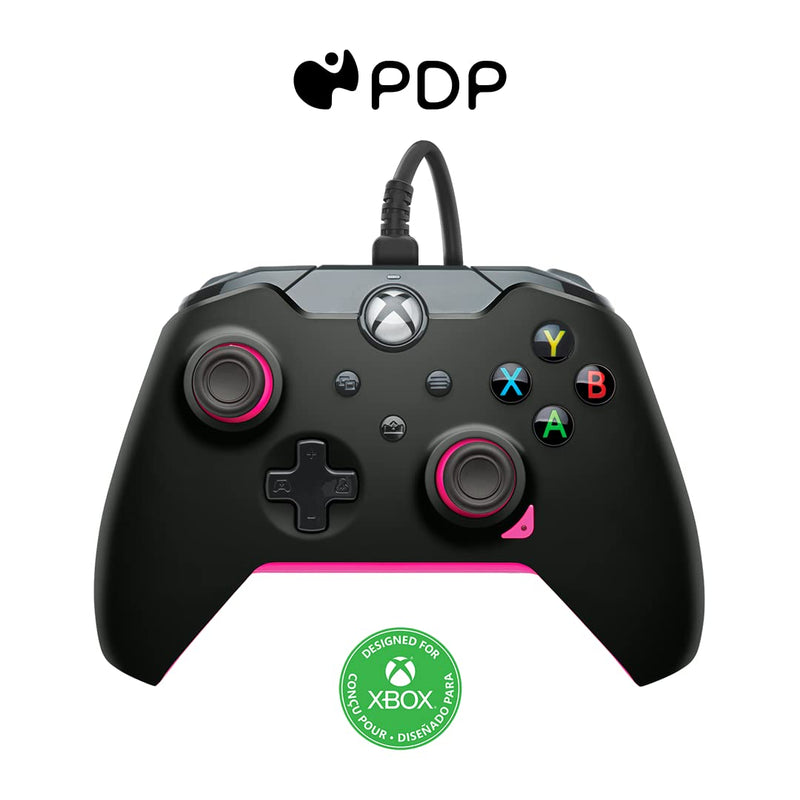 PDP Wired Controller Fuse Black for Xbox Series X|S, Gamepad, Wired Video Game Controller, Gaming Controller, Xbox One, Officially Licensed - Xbox Series X