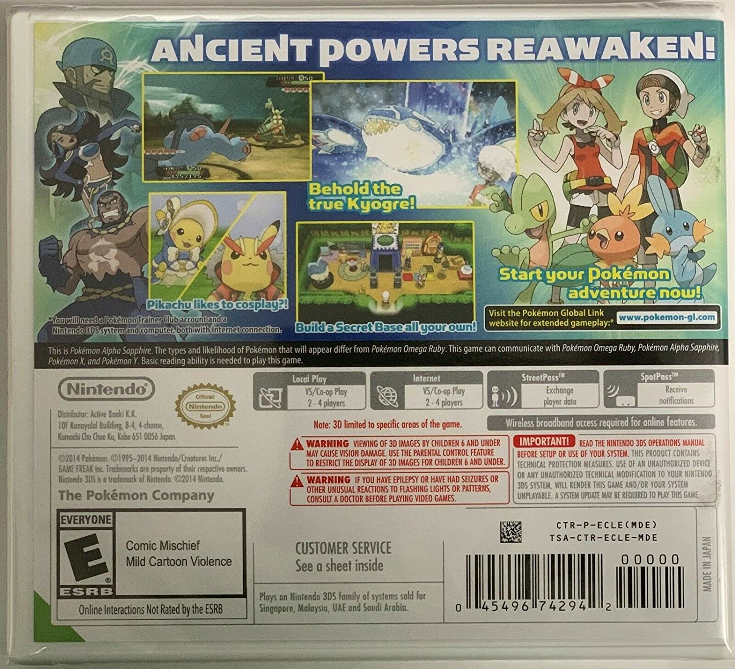 Nintendo 3DS - Pokemon Alpha Sapphire - Nintendo 3Ds
