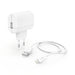 hama Ladekabel mit Adapter weiB 1,0 m, 12 Watt