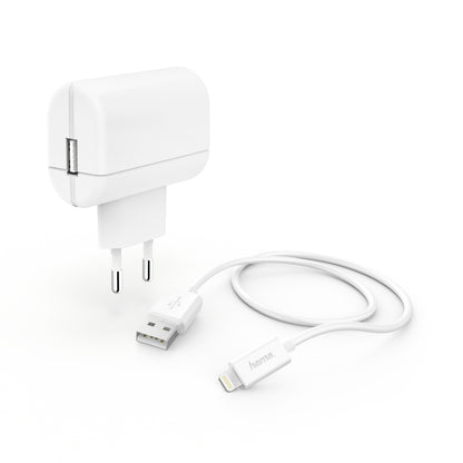 hama Ladekabel mit Adapter weiB 1,0 m, 12 Watt