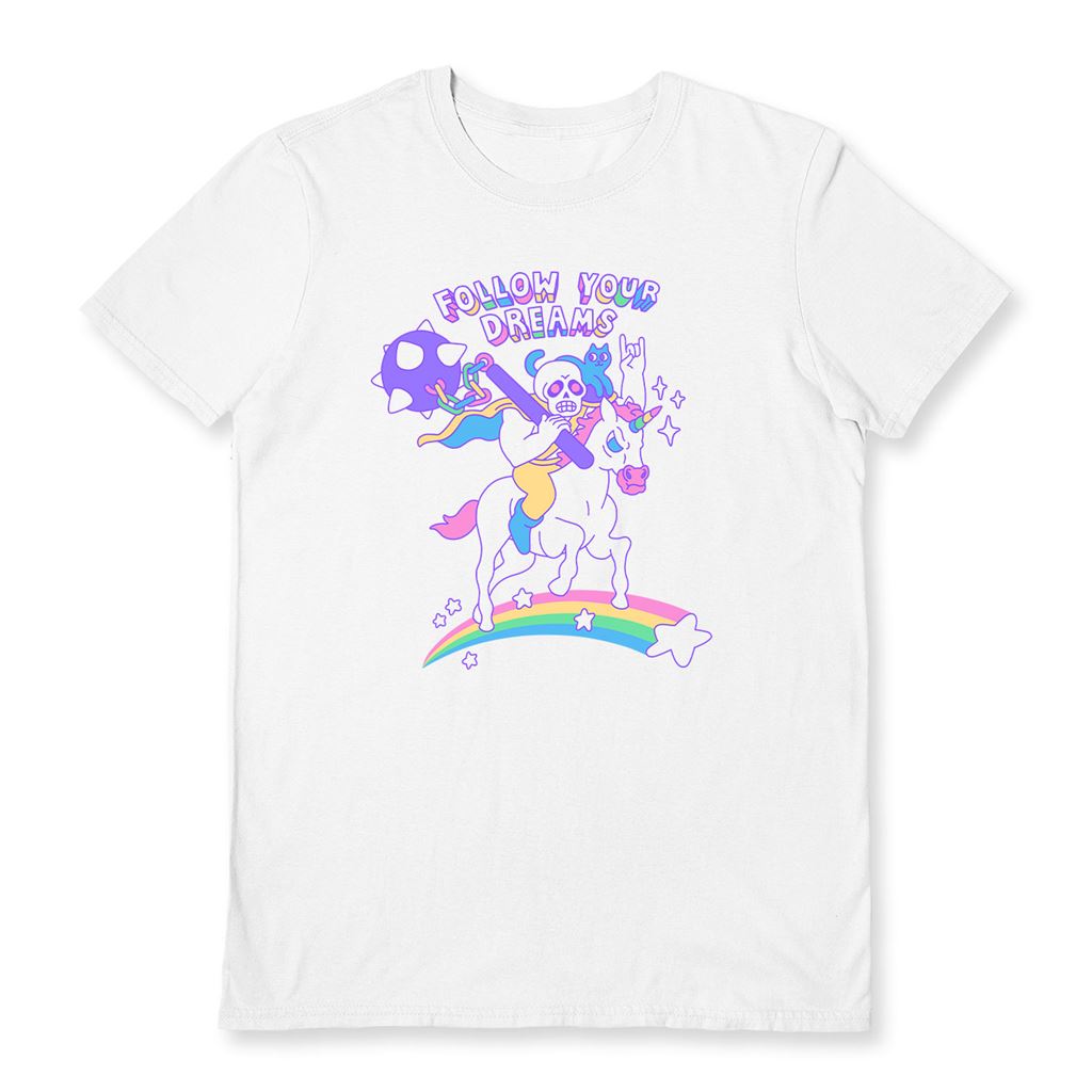 OBINSUN (FOLLOW YOUR DREAMS) WHITE UNISEX T-SHIRT