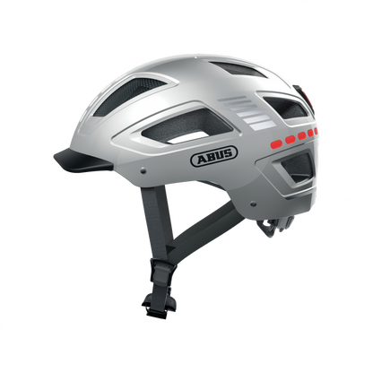 Abus Helmet Hyban 2.0-Led Sgnl Silver M 52-58