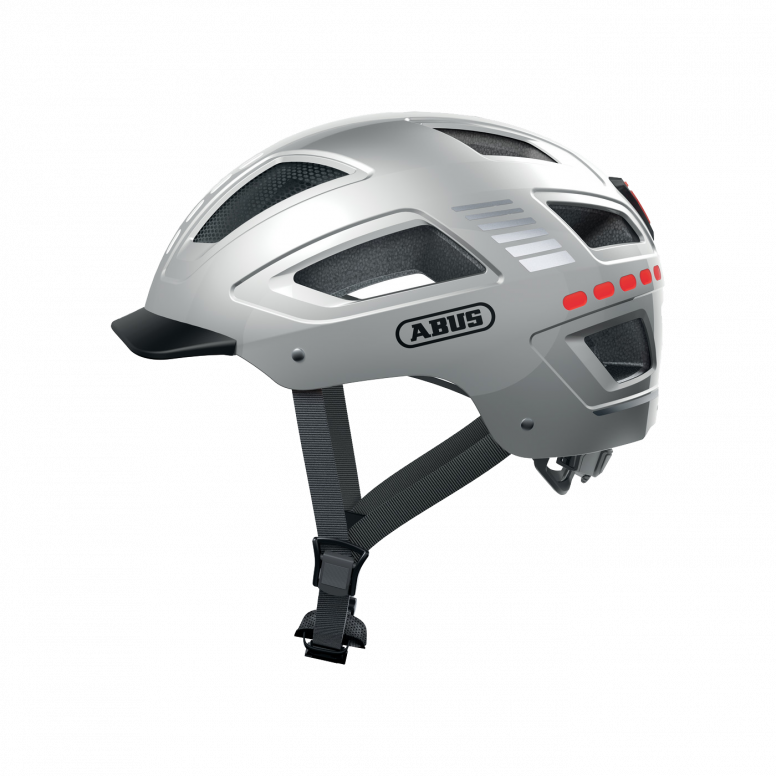 Abus Helmet Hyban 2.0-Led Sgnl Silver M 52-58