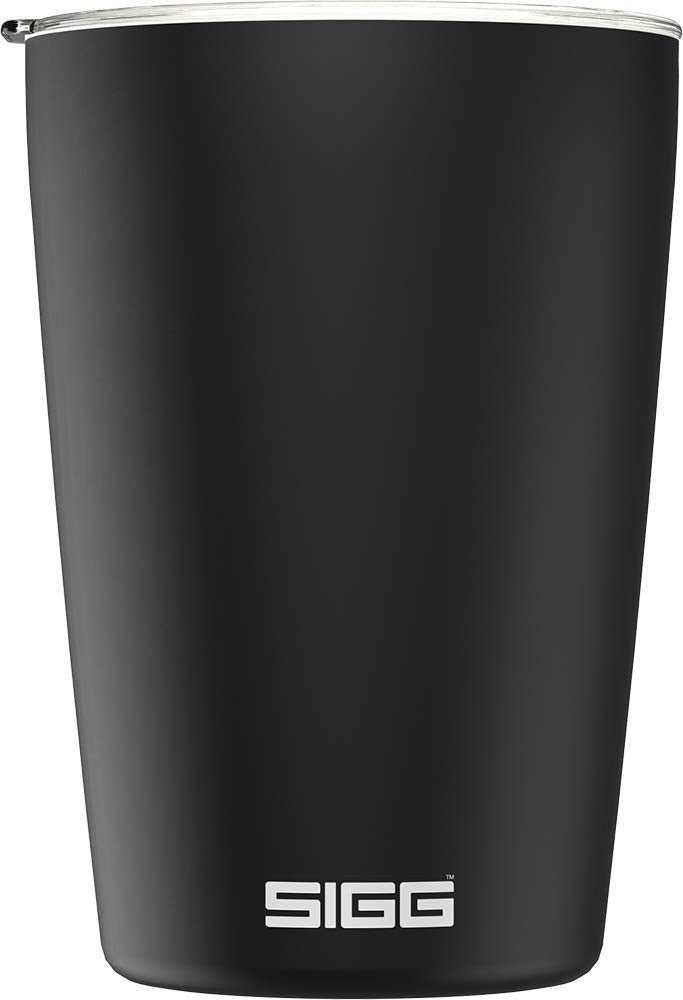 SIGG - Neso Pure Cream Coffee Travel Mug - With Tritan Lid - Dishwasher Safe - Lightweight - BPA Free - 18/8 Stainless Steel - 0.3L / 0.4L Black 0.3 L