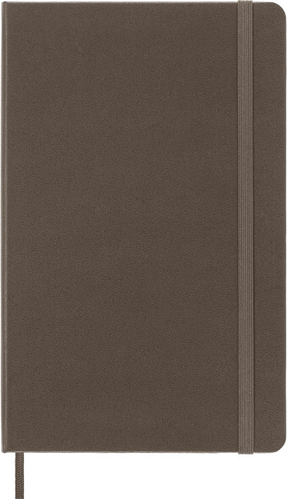 Moleskine Classic Ruled Paper Notebook, Hard Cover and Elastic Closure Journal, Color Earth Brown, Size Large 13 x 21 cm, 240 Pages Earth Brown Large Ruled