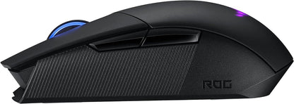 Asus ROG Strix Impact II ambidextrous, ergonomic gaming mouse with 6,200 dpi optical sensor, lightweight design and Aura Sync RGB lighting, Black Ambidextrous Wired