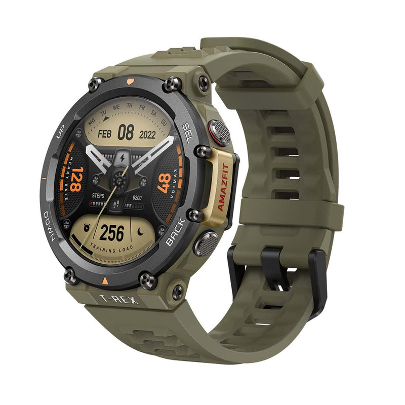 Amazfit T-Rex 2 3.53 cm (1.39") AMOLED 47 mm Black, Green GPS (satellite)