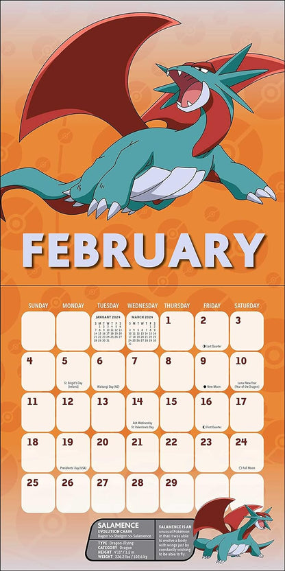 Pokémon 2024 Mini Wall Calendar