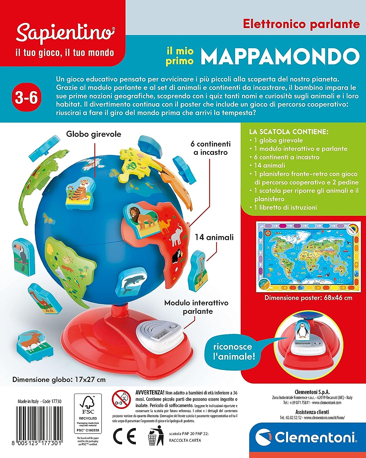 Clementoni: Sapientino Made In Italy Globo Prescolare