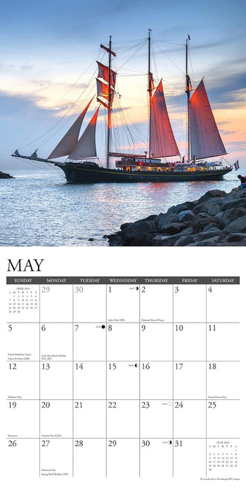 Sailing 2024 12 X 12 Wall Calendar