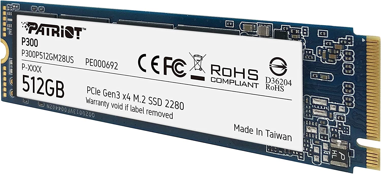 Patriot P300 M.2 PCIe Gen 3 x4 512GB Low-Power Consumption SSD