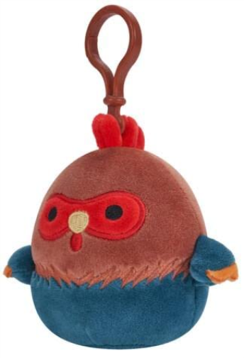 Squishmallows - Asst 9 Cm P15 Clip On - Brown And Blue Rooster