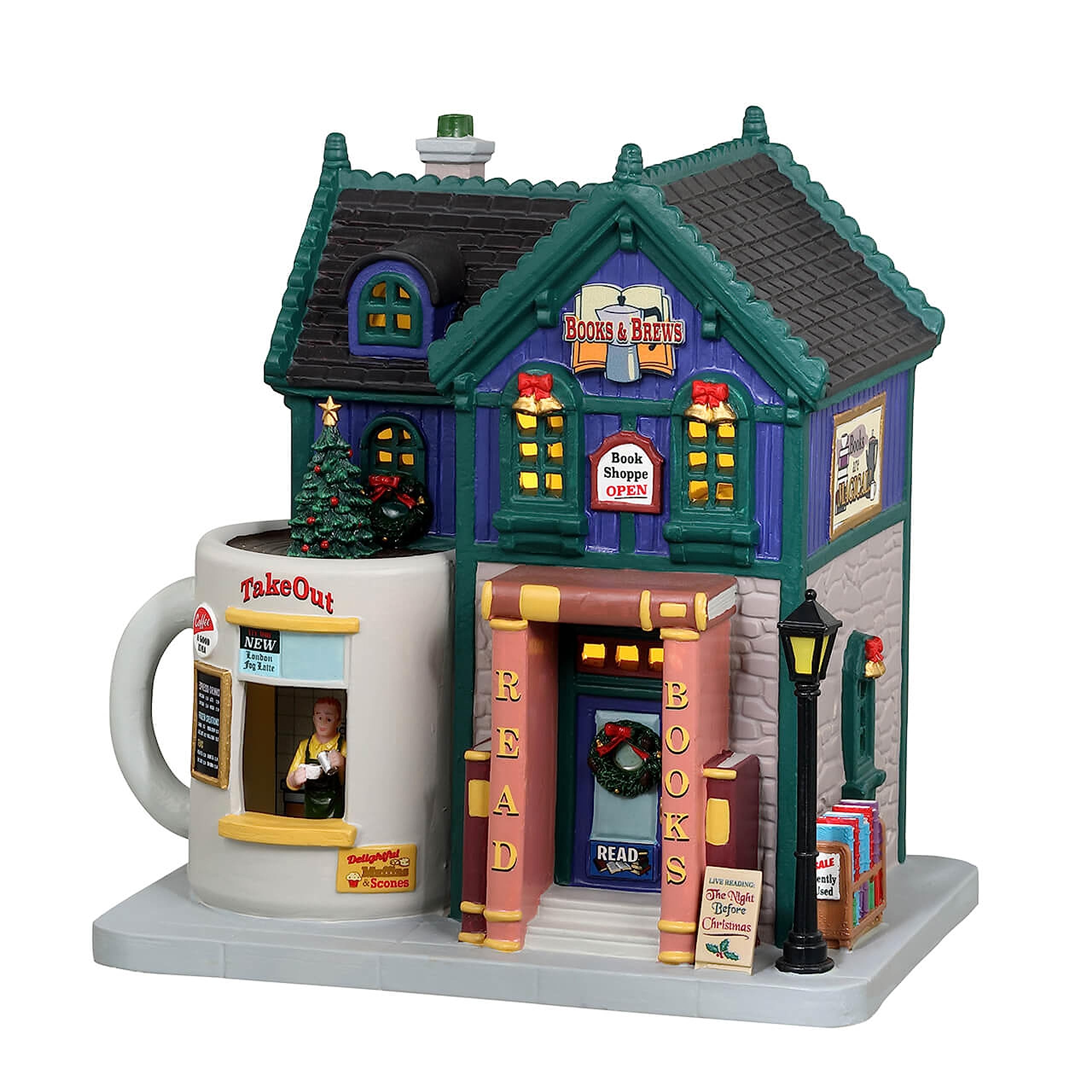Lemax Village Collection Books and Brews Café