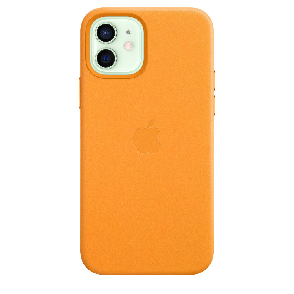 Apple - Back Cover For Mobile Phone - With Magsafe - Leather - California Poppy - For Iphone 12, 12 Pro